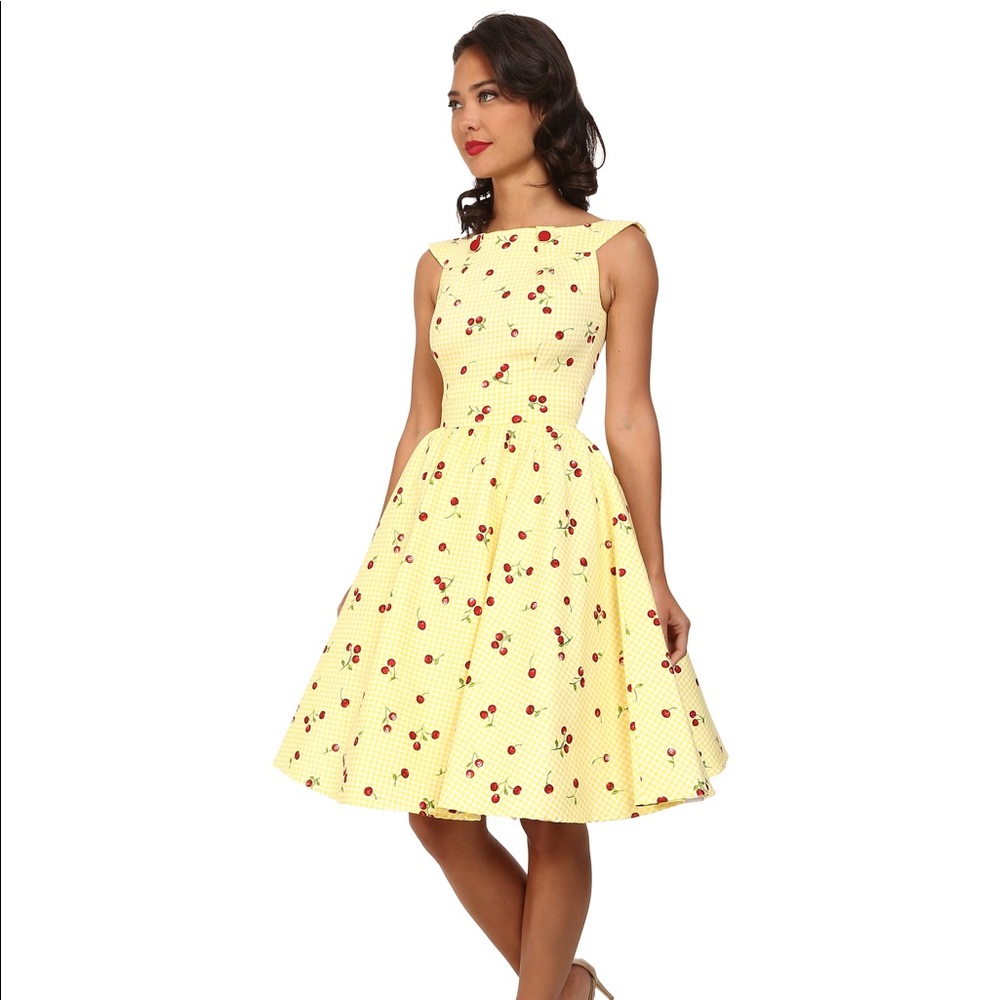 Stop Staring! Cherry Lemon Swing dress